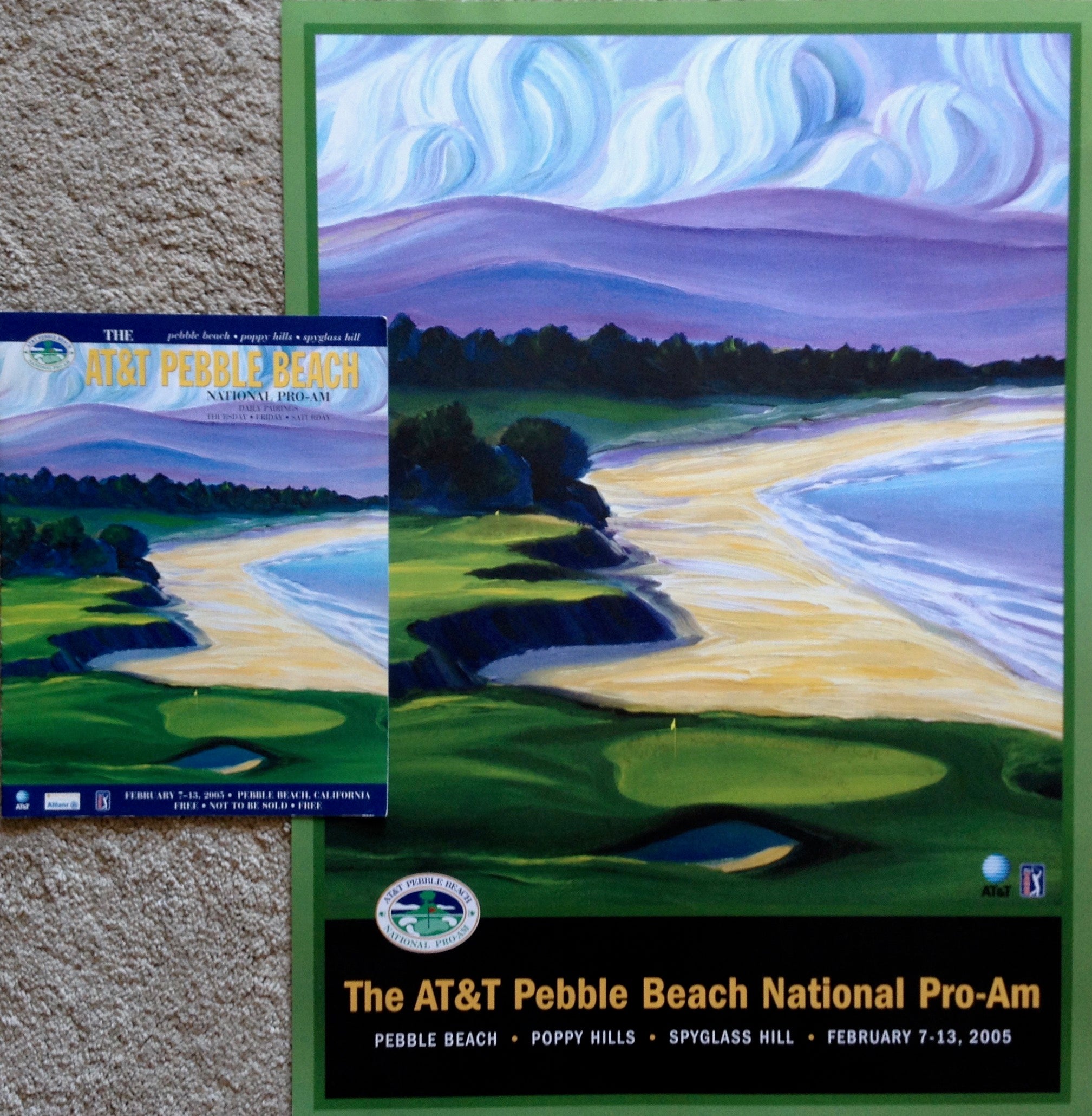 Pebble Beach AT&T Pro Am 2005 Event Poster – Robb Havassy Art