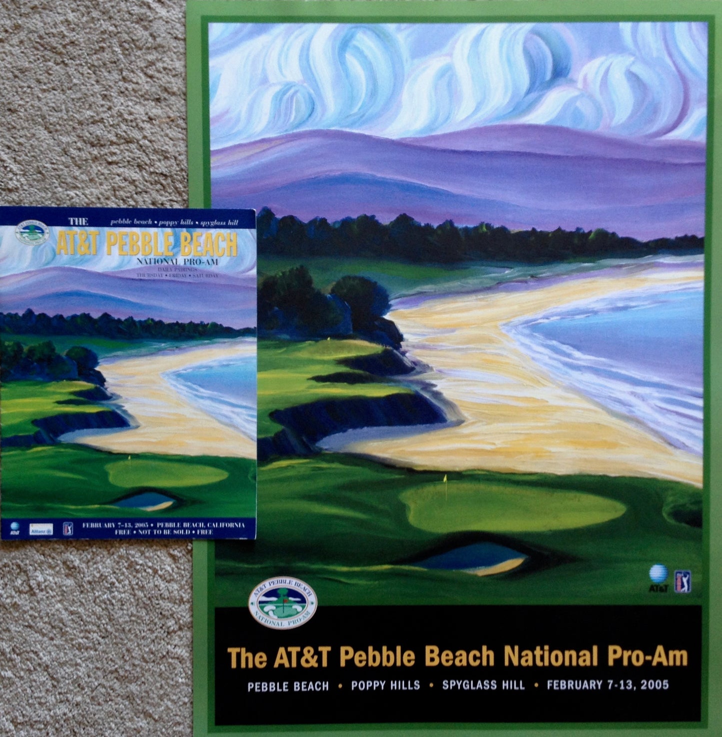 Pebble Beach AT&T Pro Am 2005 Event Poster